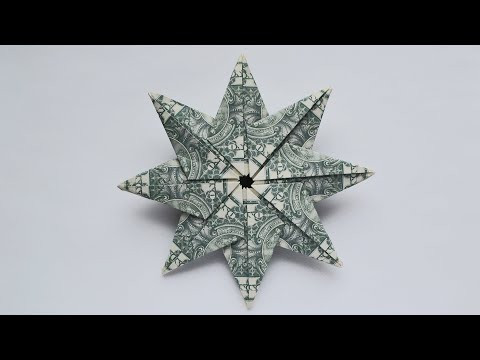 Great MONEY STAR like SNOWFLAKE | Modular Dollar Origami | Tutorial DIY by NProkuda