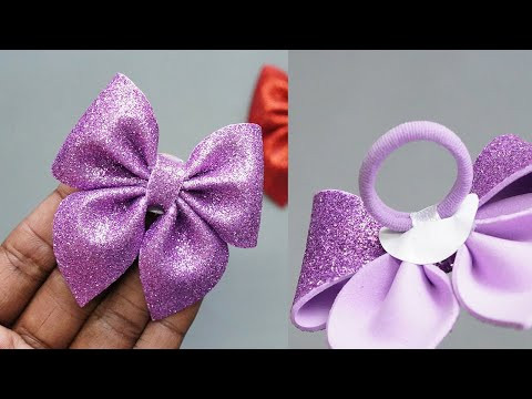 How to Make Bows with Foam Sheet | DIY Hair Accessories | DIY EVA Foam Bow