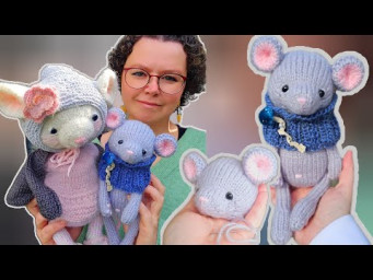 Как я вязала Мышку спицами. #амигуруми #amigurumi