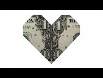 Origami Dollar Bill Heart (Modified)
