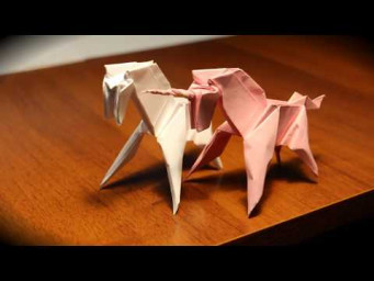 Как сделать лошать из бумаги. Оригами лошадь и единорог. Horse origami.