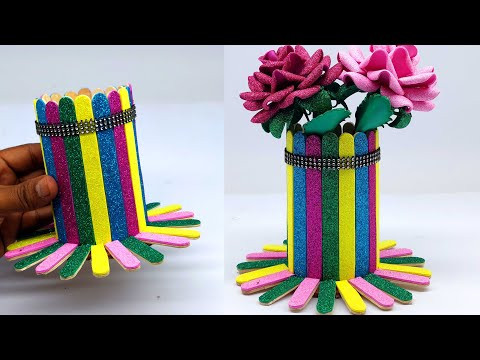 Rustic Home Decor You Can Make: A Beautiful Ice Cream Stick Flower Vase Tutorial Rustic Home Decor You Can Make: A Beautiful Ice Cream Stick Flower Vase Tutorial