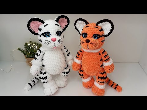 МК ТИГРЕНОК КРЮЧКОМ ❤ 3-Я ЧАСТЬ Crochet tutorial tiger / H&auml;keln Tutorial Tiger
