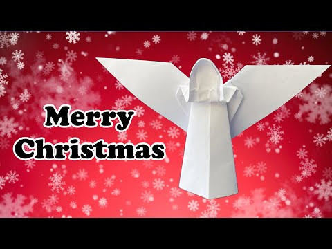 CHRISTMAS ORIGAMI ANGEL | How to Make a Paper Angel | Christmas Decor Crafts