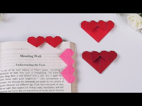 Easy Origami Heart Bookmark Tutorial | Create Your Paper Heart Bookmarks Easy Origami Heart Bookmark Tutorial | Create Your Paper Heart Bookmarks