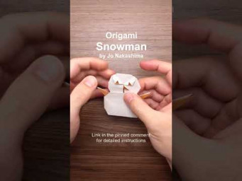 Origami Snowman (Jo Nakashima) #shorts