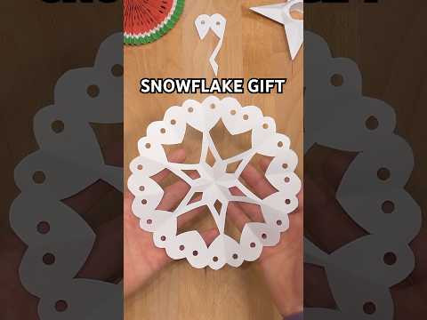 EASY PAPER SNOWFLAKE GIFT TUTORIAL | DIY SNOWFLAKE STEP BY STEP PAPERCRAFT EASY PAPER SNOWFLAKE GIFT TUTORIAL | DIY SNOWFLAKE STEP BY STEP PAPERCRAFT
