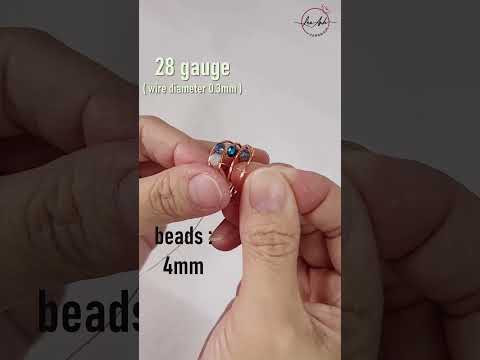 Easy wire ring tutorial for beginners | Making simple bead jewelry #shortsvideo #handmade #diy Easy wire ring tutorial for beginners | Making simple bead jewelry #shortsvideo #handmade #diy