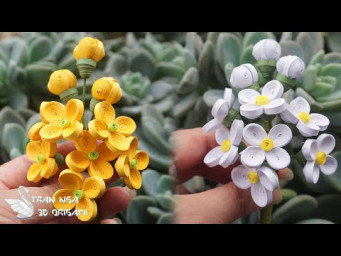 Quilling lilac flower tutorial , home decoration | tutorial de flor de papel lila