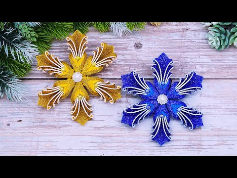 DIY Glitter Foam Sheets Snowflakes Ornaments DIY Glitter Foam Sheets Snowflakes Ornaments