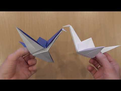 Как сделать оригами журавля, How to make origami a crane Как сделать оригами журавля, How to make origami a crane
