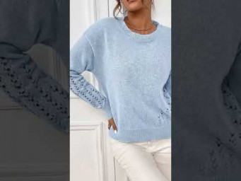 Пуловер спицами #knit #вязание #handmade #pattern #fashion