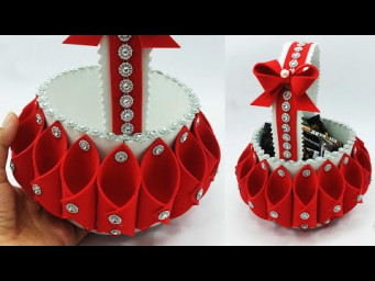 Beautiful Foam Paper Basket - DIY Basket - Foam Paper Craft - Home Decor - Handmade Crafts