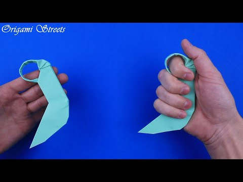 Как сделать нож керамбит из бумаги. Оригами нож Как сделать нож керамбит из бумаги. Оригами нож