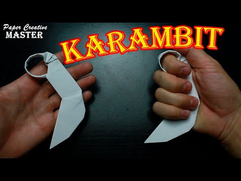 How to make karambit from paper. Origami karambit