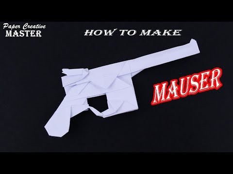 How to make a gun out of paper. Origami mauser pistol How to make a gun out of paper. Origami mauser pistol