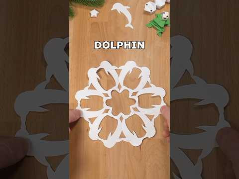 HOW TO FOLD A PAPER DOLPHIN SNOWFLAKE | PAPERCRAFT IDEA INCLART #diy