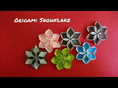 Origami Snowflake/ Paper 6-Petal Flower for Christmas 折纸雪花