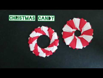 Origami Christmas Candy Decoration