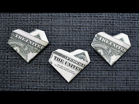 Easy MONEY HEART | Dollar Origami | Tutorial DIY by NProkuda Easy MONEY HEART | Dollar Origami | Tutorial DIY by NProkuda