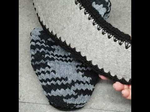 Тапочки из бюджетной пряжи Василиса #shorts Тапочки из бюджетной пряжи Василиса #shorts