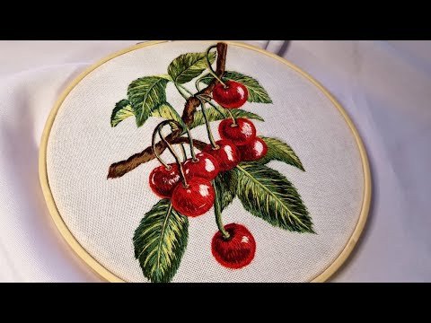 Cherry Satin Embroidery Cherry Satin Embroidery