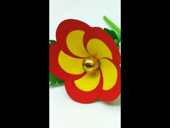 Flower Making Ideas With Color Paper | Room Decor | DIY Crafts #shorts