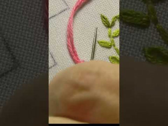 Border Embroidery Simple stitches Rose for beginners SHORT