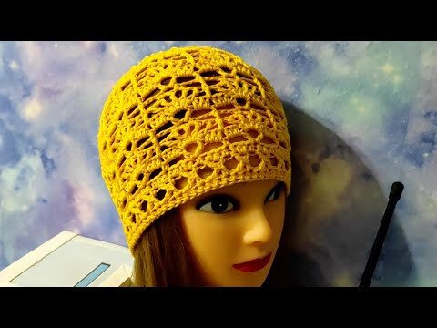 Летняя шапочка крючком. Подробное видео для начинающих. Летняя шапочка крючком. Подробное видео для начинающих.