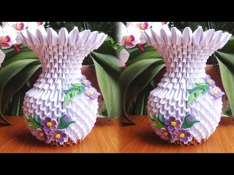 How To Make 3D Origami Flower Vase V9, paper flower vase | cómo hacer florero de origami 3d How To Make 3D Origami Flower Vase V9, paper flower vase | cómo hacer florero de origami 3d