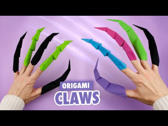 Оригами Когти из бумаги | Как сделать бумажные когти | Origami Paper Claws