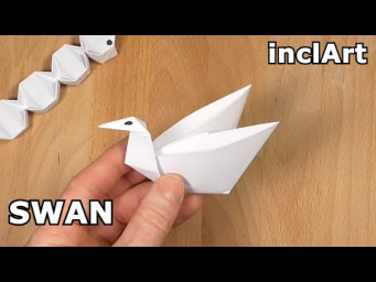 CUTE PAPER SWAN INSTRUCTION | ORIGAMI SWAN CRAFT INCLART #origami