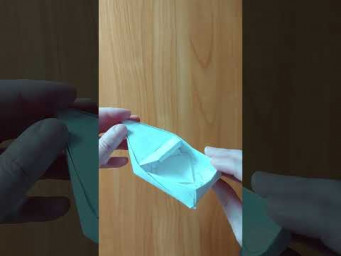 Как сделать катер из бумаги (ORIGAMI SONG), Wie man aus Papier ein Boot baut #shorts