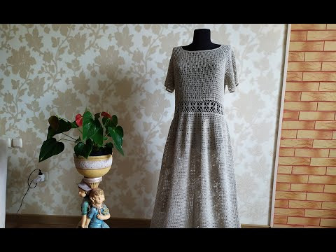 Платье крючком. Филейное вязание. Часть 3. Обзор готового изделия. Платье крючком. Филейное вязание. Часть 3. Обзор готового изделия.
