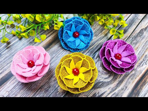 How to Make Handmade Foamiran and Glitter Foam Flowers How to Make Handmade Foamiran and Glitter Foam Flowers