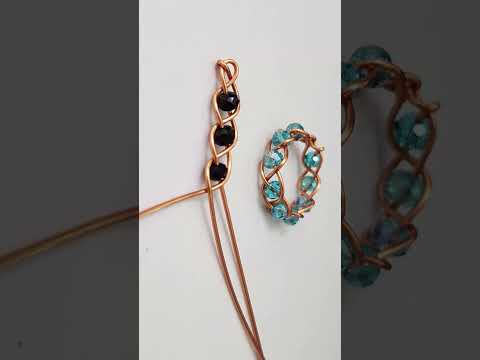 Handmade ring with beads - 3 Strand Braid ring from copper wire #diy #shorts #trending #handmade Handmade ring with beads - 3 Strand Braid ring from copper wire #diy #shorts #trending #handmade