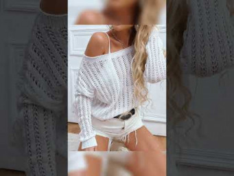 Как связать летний джемпер сеткой "Бантики"#вязание #knitting #shorts