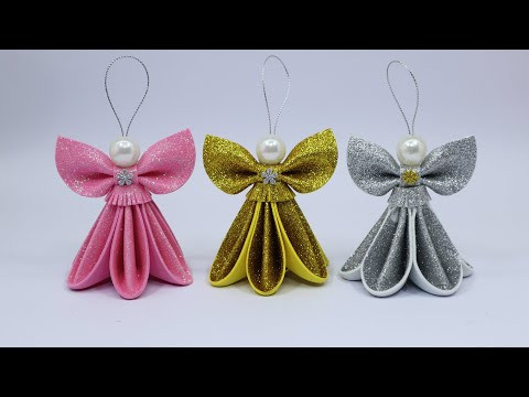 Christmas Angel With Glitter Foam 