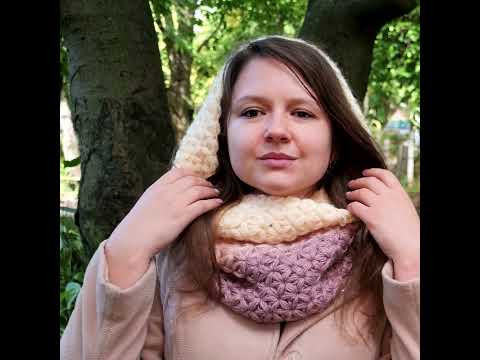 Crochet Snood - hood «Stars» #knitting #вязание #knit #вязание #örgü #вязания #вязания #лайфхак Crochet Snood - hood «Stars» #knitting #вязание #knit #вязание #örgü #вязания #вязания #лайфхак