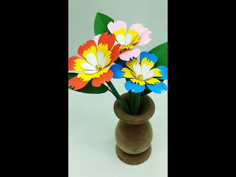 Flower Making Ideas With Color Paper | Decoration Ideas With Flower #shorts Flower Making Ideas With Color Paper | Decoration Ideas With Flower #shorts