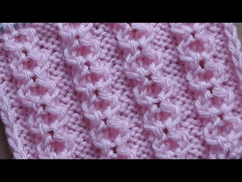 Хороший узор спицами для шапочки, свитера, пуловера, кардигана.