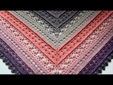 Моя новая работа | Совместник по вязанию шали ФЛОРА крючком