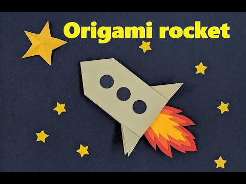 Rocket paper origami | Easy origami for beginners | Ракета из бумаги оригами | Applique "Space" Rocket paper origami | Easy origami for beginners | Ракета из бумаги оригами | Applique "Space"
