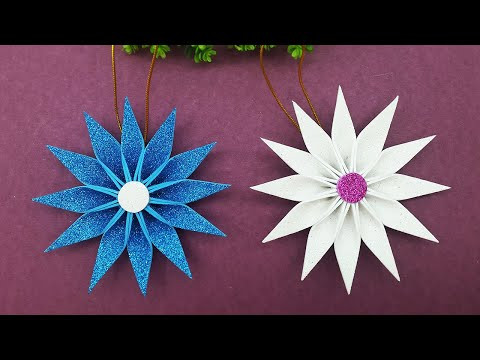 Handmade Christmas Star⭐How To Make Christmas Star From Glitter Foam Paper Handmade Christmas Star⭐How To Make Christmas Star From Glitter Foam Paper