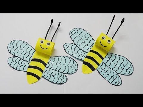DIY Paper Toys | Moving Paper Bee | How to Make a Paper Bee