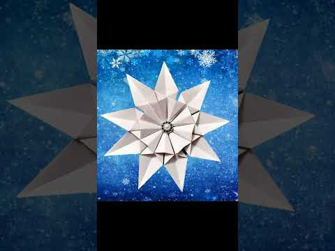 Новогодняя яркая звезда из бумаги. Елочные игрушки своими руками #shorts Новогодняя яркая звезда из бумаги. Елочные игрушки своими руками #shorts
