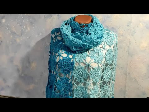 КРАСИВЫЙ ПАЛАНТИН ИЗ МОТИВОВ крючком. Мотив для начинающих.
