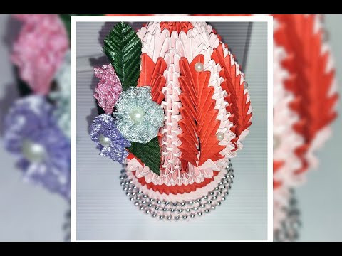 ПАСХАЛЬНОЕ красивое ЯЙЦО модульное оригами (EASTER EGG modular origami) ПАСХАЛЬНОЕ красивое ЯЙЦО модульное оригами (EASTER EGG modular origami)