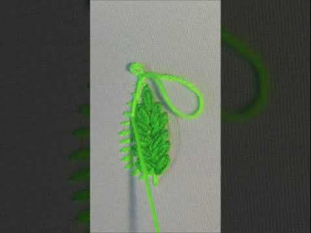 How to Embroider a Leaf - Decorative stitches #shorts