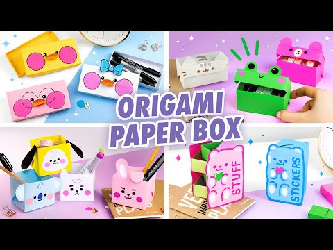 4 Идеи Оригами Коробочек из бумаги | Origami Pencil Box & Organizer ideas 4 Идеи Оригами Коробочек из бумаги | Origami Pencil Box & Organizer ideas